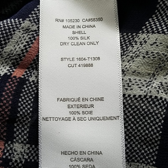 Joie Nura Plaid Silk Blouse - Picture 6 of 6